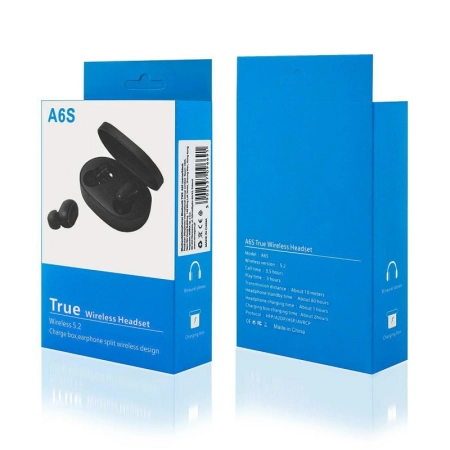 Słuchawki Bluetooth A6s czarne